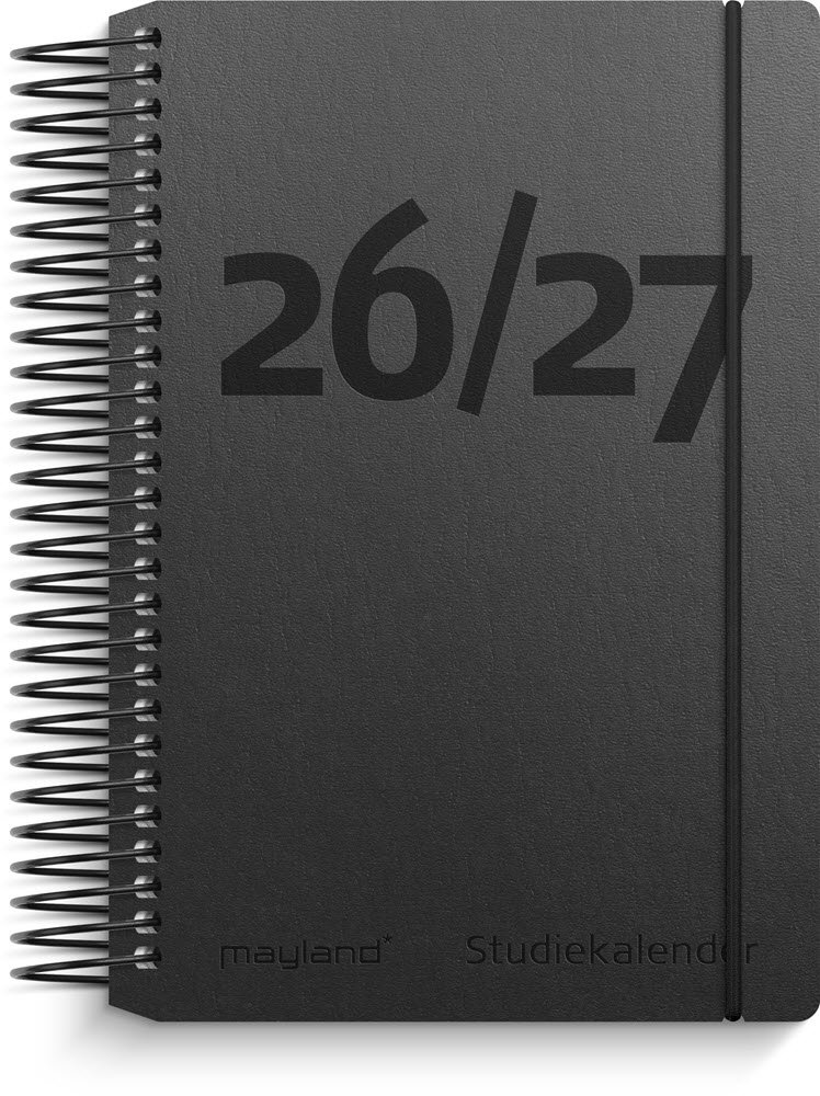 Mayland Studie 26/27 Dagkalender Mini Sort Genbrugskarton