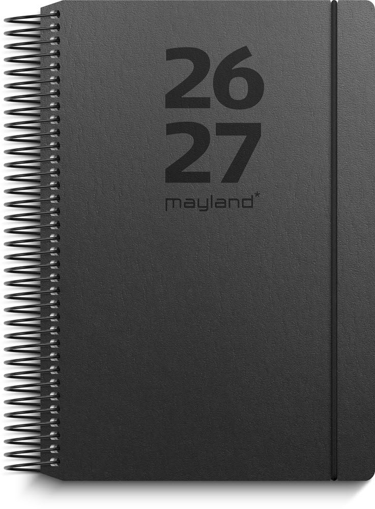 Mayland Studie 26/27 Dagkalender Sort Genbrugskarton