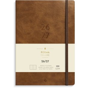 Mayland Studie 26/27 Ugekalender Tv�r A5 Forma Deluxe Brun Kunstskind