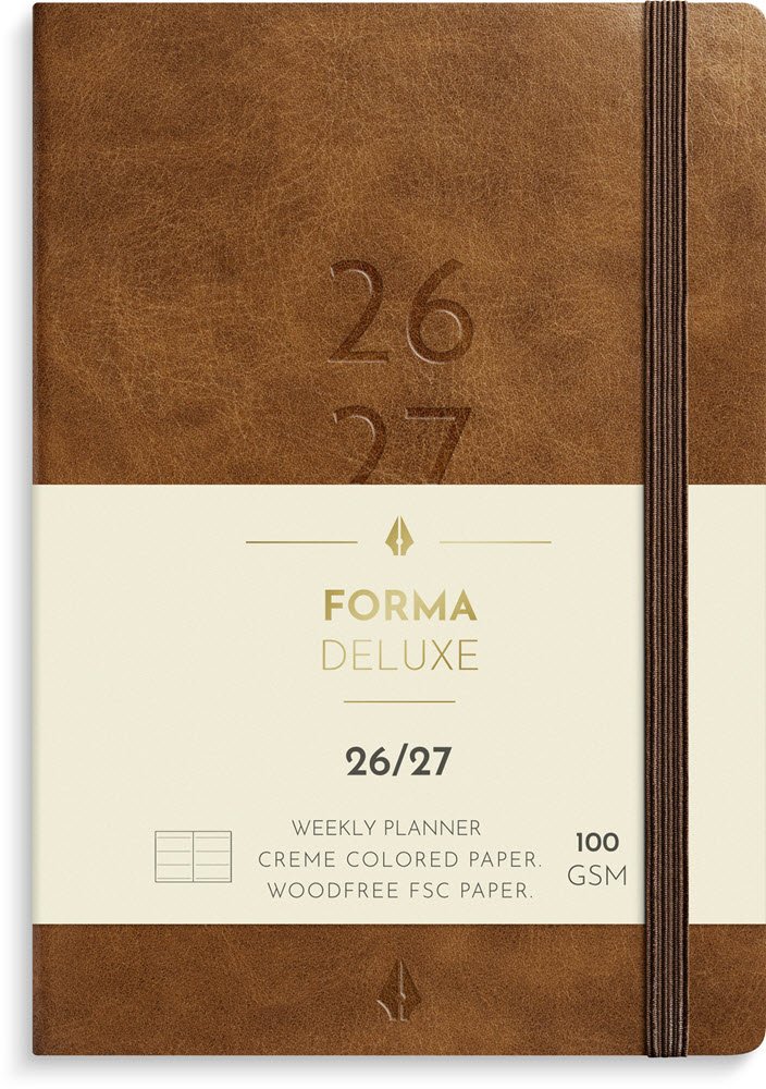 Mayland Studie 26/27 Ugekalender Tv�r A6 Forma Deluxe Brun Kunstskind