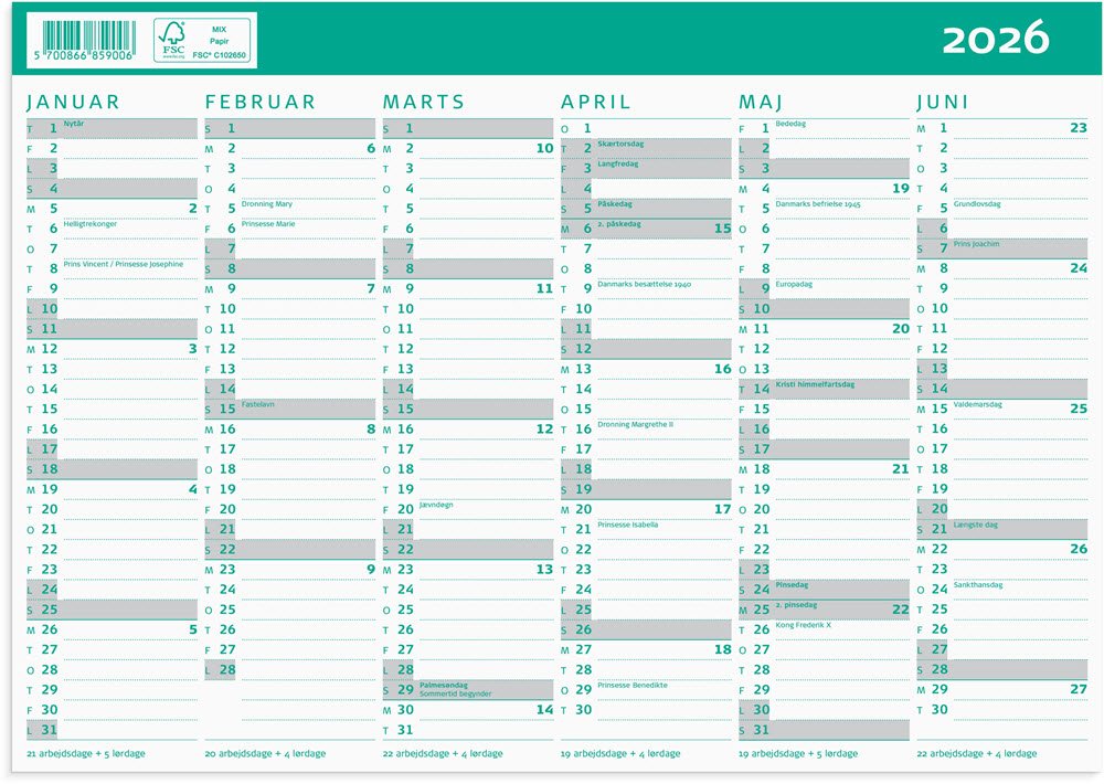 Mayland studie 25/26 Kartonkalender A4