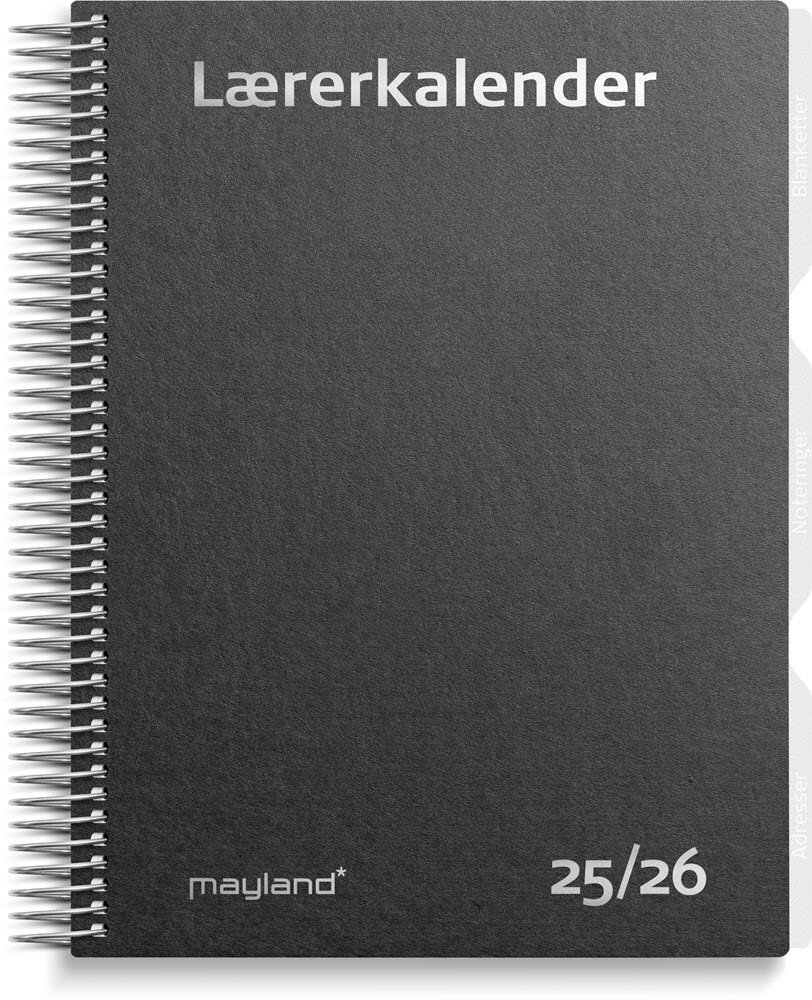 Mayland studie 25/26 Lrerkalender A5 uge genbrugskarton