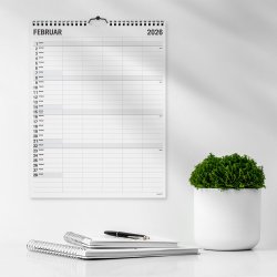 Mayland studie 25/26 familie kalender Black and White