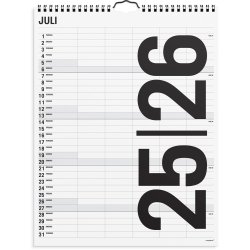 Mayland studie 25/26 familie kalender Black and White