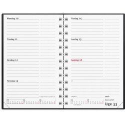 Mini Planner ugekalender sort vinyl 2026