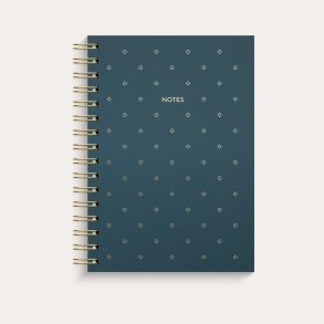 Notesbog A5 M. spiral Dotted Flowery 300 sider