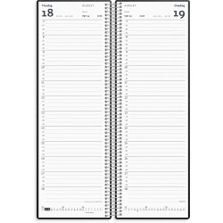 Spiralnoteringskalender dag sort PP-plast 2026