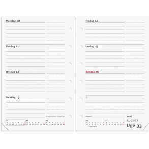 System Mini ugekalender tvrformat REFILL 2026