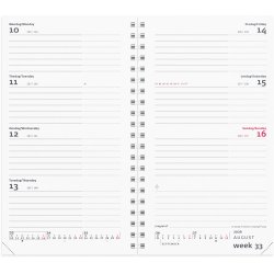 Week Planner International tvrformat REFILL 2026