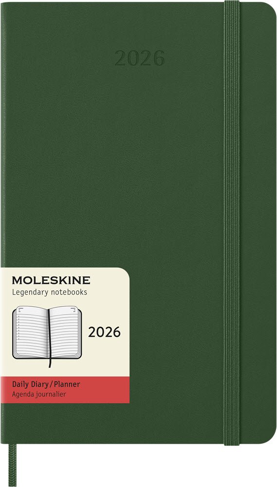 Moleskine 2026 Large Hard Dag Myrtle Green
