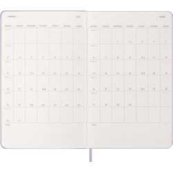 Moleskine 2026 Large Hard Dag Pastel Lilla