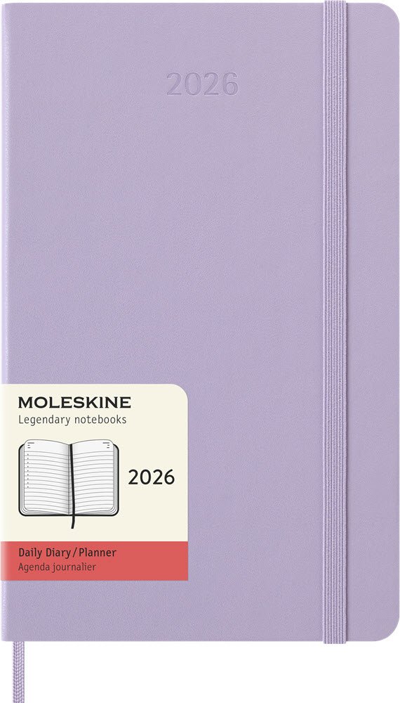Moleskine 2026 Large Hard Dag Pastel Lilla