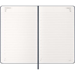 Moleskine 2026 Large Hard Dag Sapphire Blue