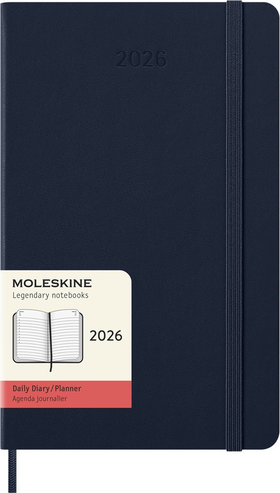 Moleskine 2026 Large Hard Dag Sapphire Blue