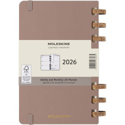 Moleskine 2026 Large Hard Spiral Planner Almond