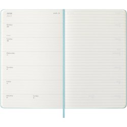 Moleskine 2026 Large Hard Week Note Aquamarine