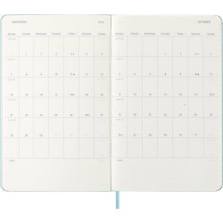 Moleskine 2026 Large Hard Week Note Aquamarine