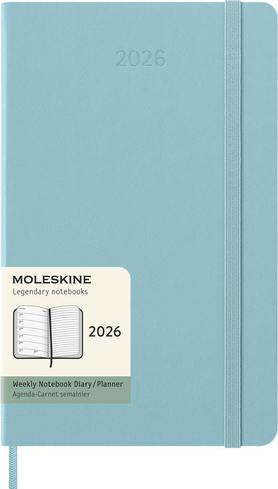 Moleskine 2026 Large Hard Week Note Aquamarine