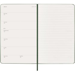 Moleskine 2026 Large Hard Week Note Myrtle Green