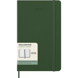 Moleskine 2026 Large Hard Week Note Myrtle Green