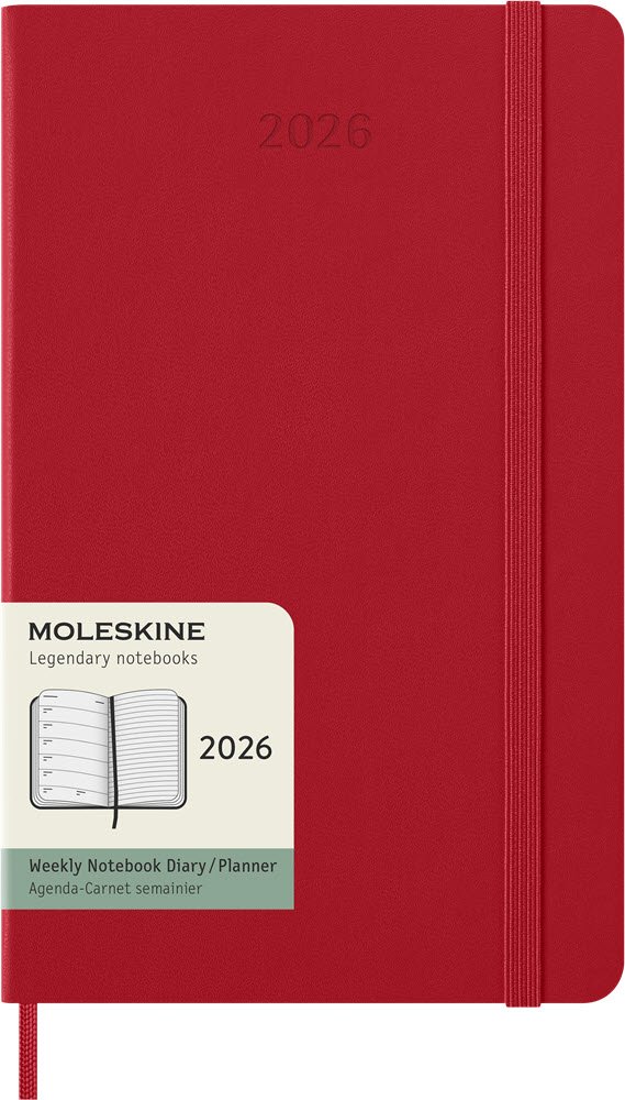 Moleskine 2026 Large Hard Week Note Rd