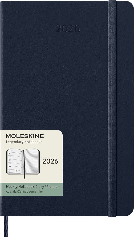 Moleskine 2026 Large Hard Week Note Sapphire Blue
