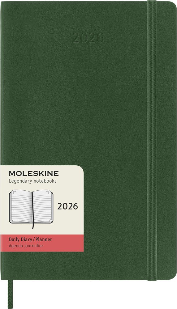 Moleskine 2026 Large Soft Dag Myrtle Green