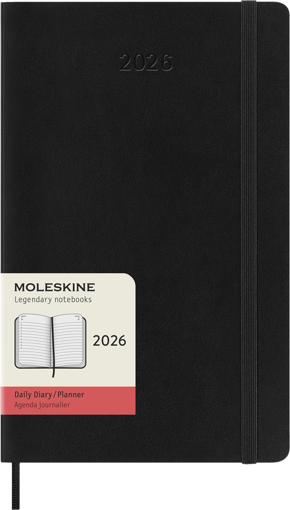 Moleskine 2026 Large Soft Dag Sort