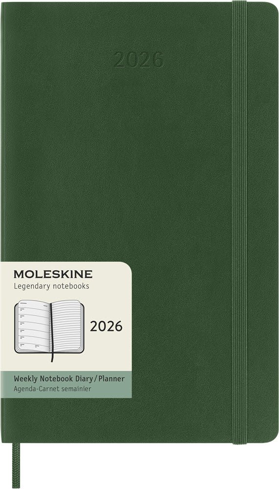 Moleskine 2026 Large Soft Week Note Myrtle Green