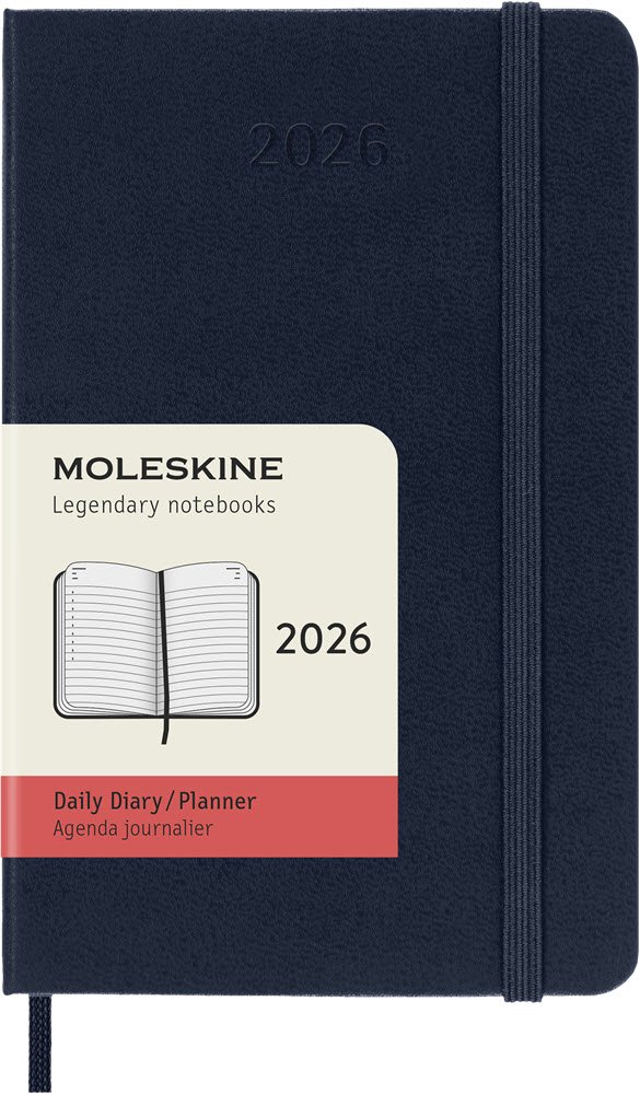 Moleskine 2026 Pocket Hard Dag Sapphire Blue