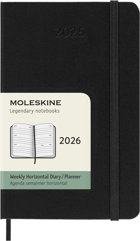Moleskine 2026 Pocket Hard Uge Horizontal Sort 