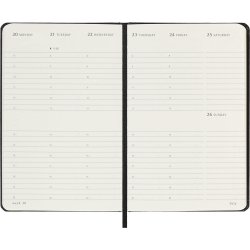 Moleskine 2026 Pocket Hard Uge Vertikal Sort