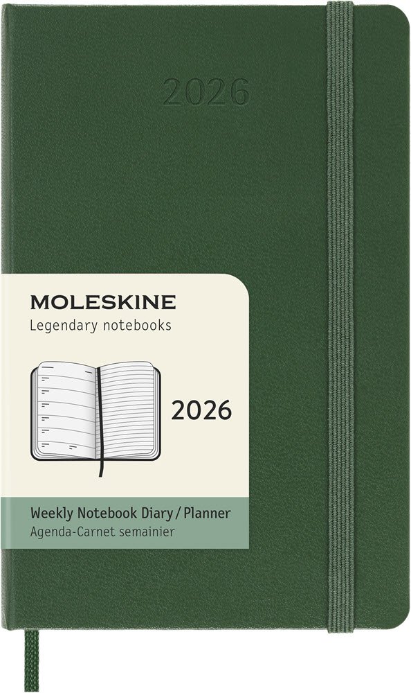 Moleskine 2026 Pocket Hard Week Note Myrtle Green