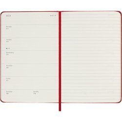 Moleskine 2026 Pocket Hard Week Note Rd