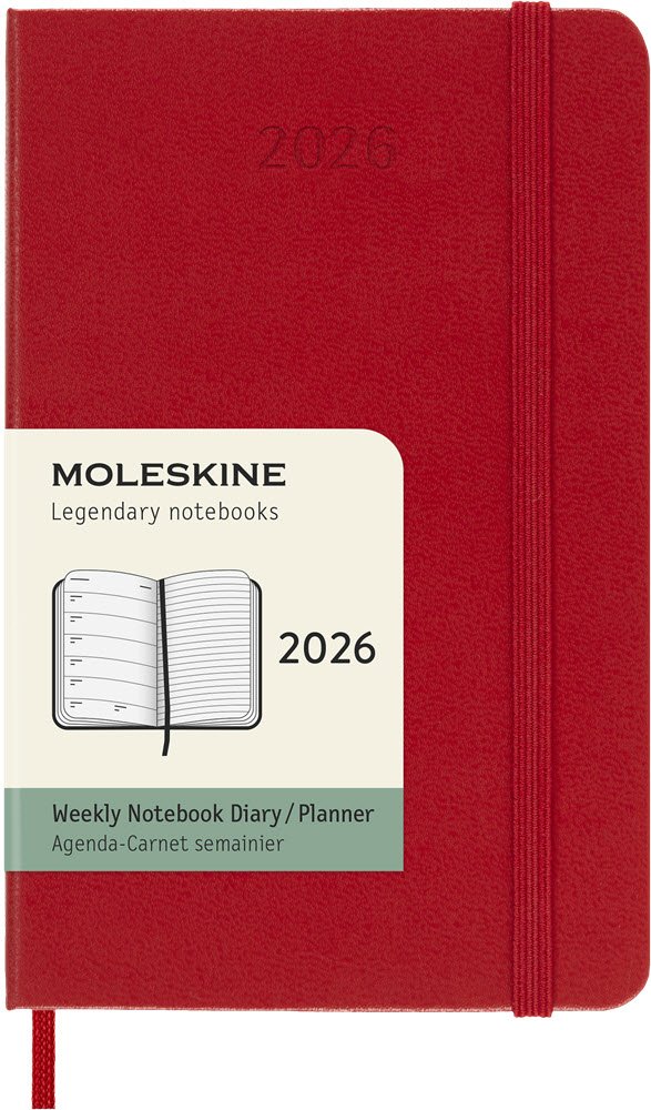 Moleskine 2026 Pocket Hard Week Note Rd