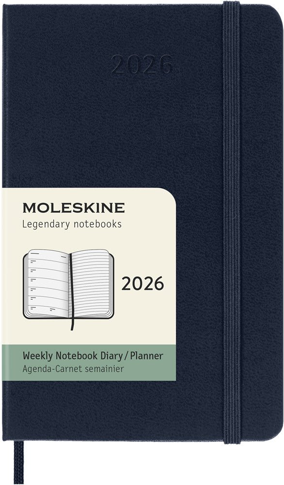 Moleskine 2026 Pocket Hard Week Note Sapphire Blue