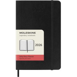 Moleskine 2026 Pocket Soft Dag Sort