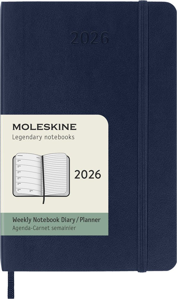 Moleskine 2026 Pocket Soft Week Note Sapphire Blue