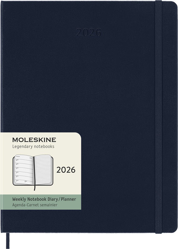 Moleskine 2026 XL Hard Week Note Sapphire Blue