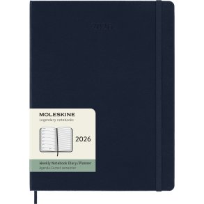 Moleskine 2026 XL Hard Week Note Sapphire Blue