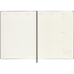 Moleskine 2026 XL Pro Hard Uge Vertikal Sort 