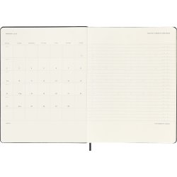 Moleskine 2026 XL Pro Hard Uge Vertikal Sort 