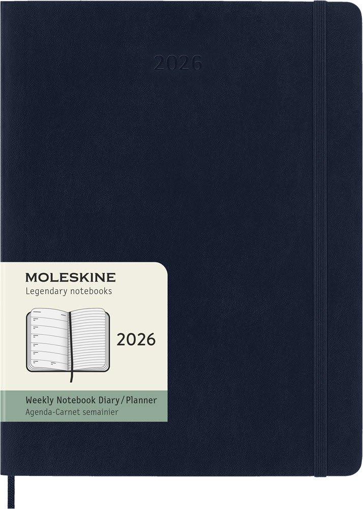Moleskine 2026 XL Soft Week Note Sapphire Blue