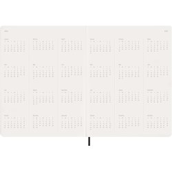 Moleskine 2026 XXL 15 mdr. Soft Uge Planner Vertikal Sort