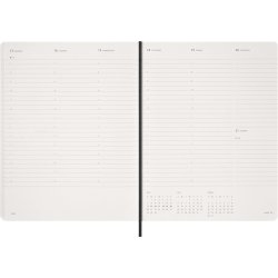 Moleskine 2026 XXL 15 mdr. Soft Uge Planner Vertikal Sort