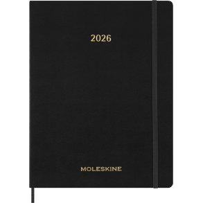 Moleskine 2026 XXL 15 mdr. Soft Uge Planner Vertikal Sort