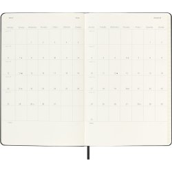Moleskine 25/26 Large hard 18m uge Horizontal sort