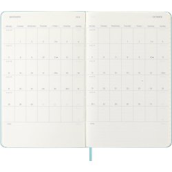 Moleskine 25/26 Large hard 18m weeknote Aquamarine