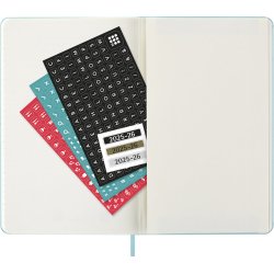 Moleskine 25/26 Large hard 18m weeknote Aquamarine