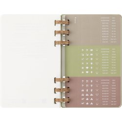 Moleskine 25/26 Large hard Planner spiral academic Kiwi Grren